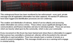 Message de la Police pour les Hackers