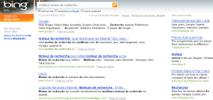 Recherche de Meilleur moteur de recherche dans Bing