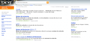 Recherche de moteur de recherche dans Bing