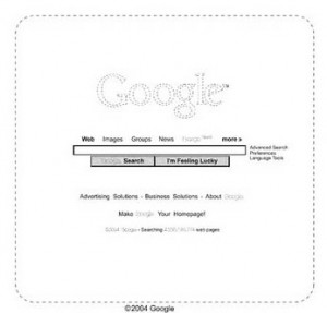 Schéma de la page d'accueil déposé par Google