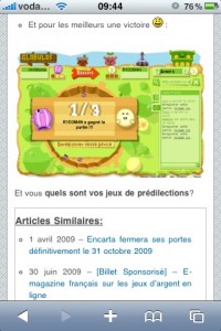 WebActus - Lecture article sur iPhone