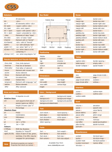 Pense bête CSS