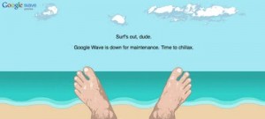 Message de Google Wave en maintenance