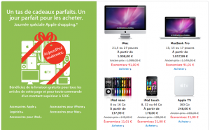 Prix des produits d'apple pour le black friday