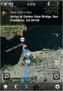 Bing pour iPhone - Géolocalisation