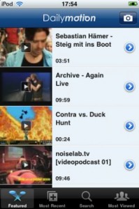 L'application iPod de Dailymotion 