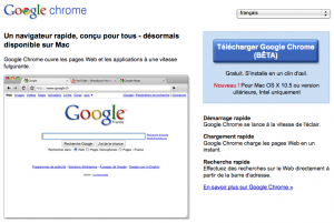 Google sort la beta de Google Chrome