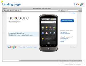 Nexus One Page accueil du store