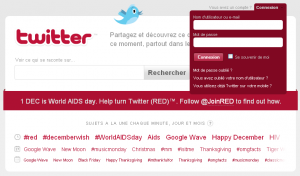 Twitter revêtu de rouge pour la journée de lutte contre le sida