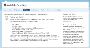 Twitter accessible par Texto