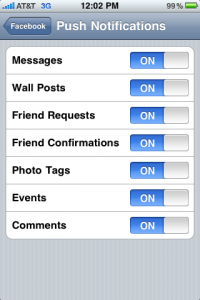 Notification push sur l'application iPhone