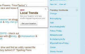 Twitter - Local Trends