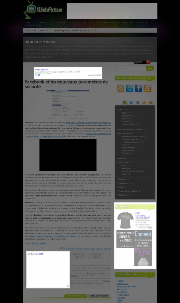 Page article WebActus