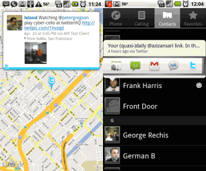Screenshots application twitter android