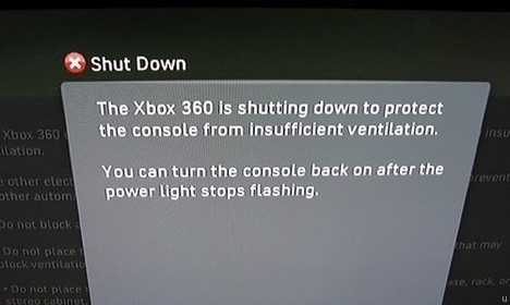 Xbox 360 message surchauffe