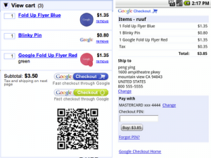 Paiement avec Android et Google Checkout