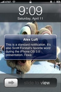 Notification Push iPhone