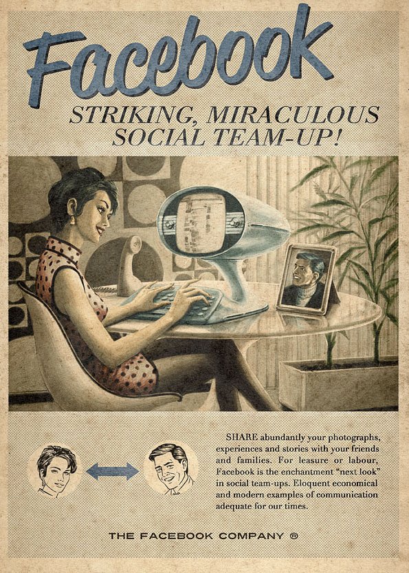 Publicité Facebook en 1960