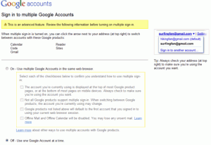 Google - Connexion multi-comptes