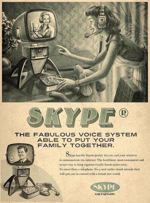 Publicité Skype en 1960