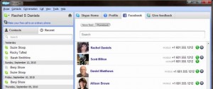 Intégration de Facebook dans Skype