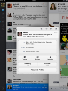 Twitter sur iPad