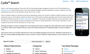 Moteur de recherche web Cydia