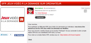 SFR jeux à la demande