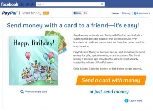 Application Paypal Facebook