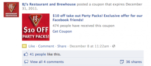 Facebook Coupon