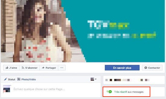 Badge Très réactif aux messages Facebook