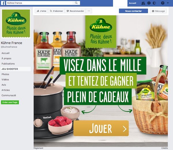 jeu concours facebook