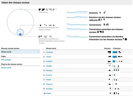 Trafic des réseaux sociaux sur Google Analytics