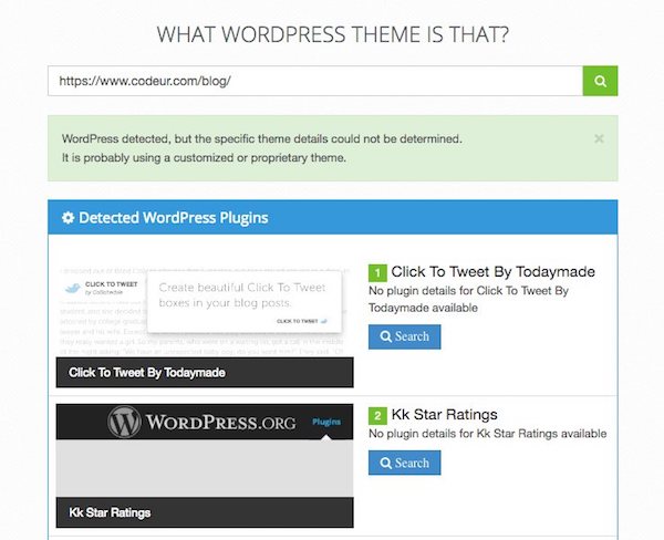 connaître le thème wordpress d'un site