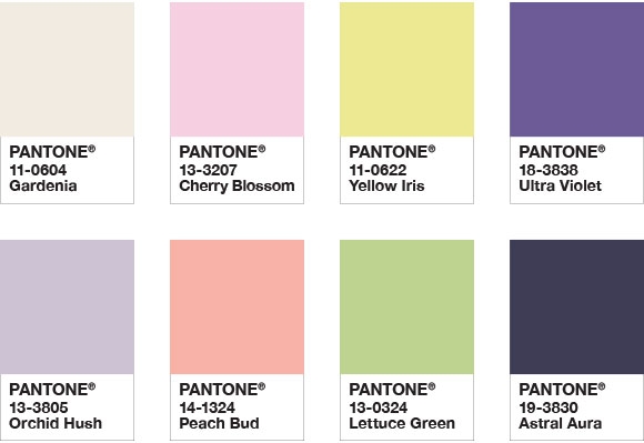 palette de couleurs pantone ultraivolet