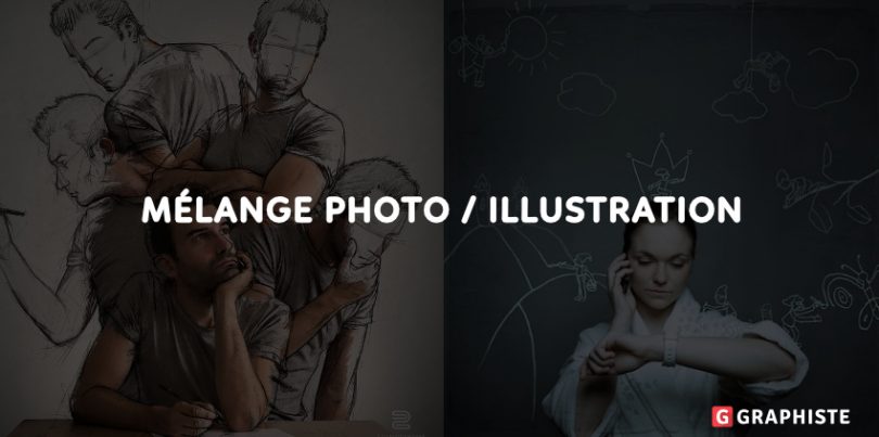 mélange de photo et d'illustration