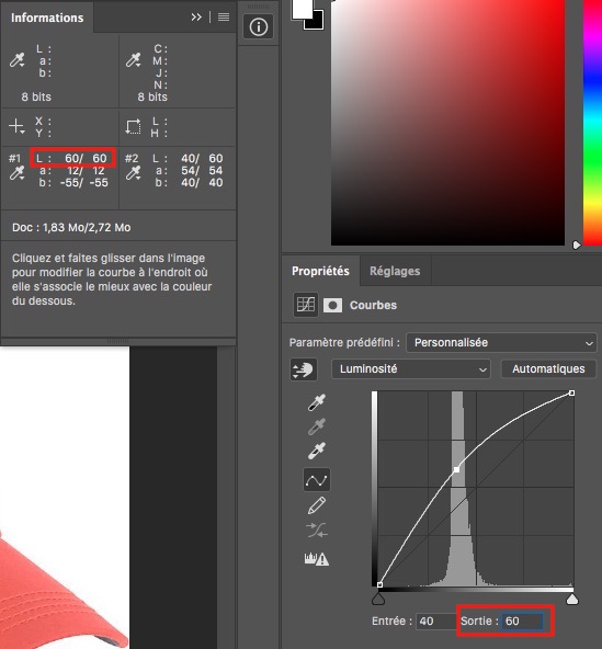 changer la couleur d'un objet photoshop