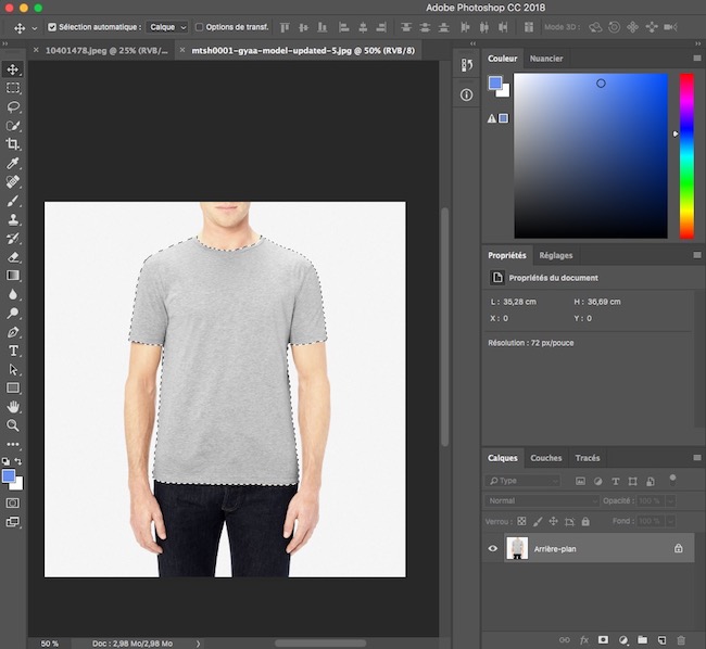 détourer un vêtement sur photoshop