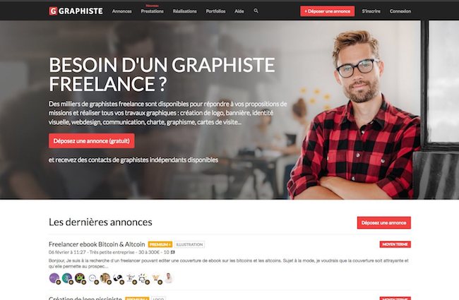 page d'accueil graphiste.com