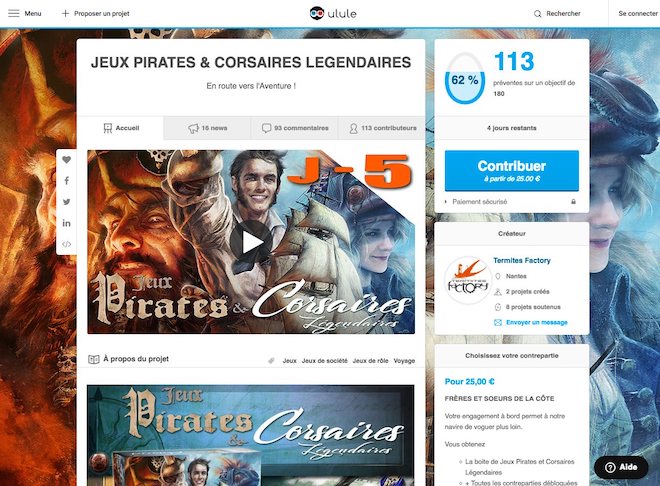 design d'une page de crowdfunding