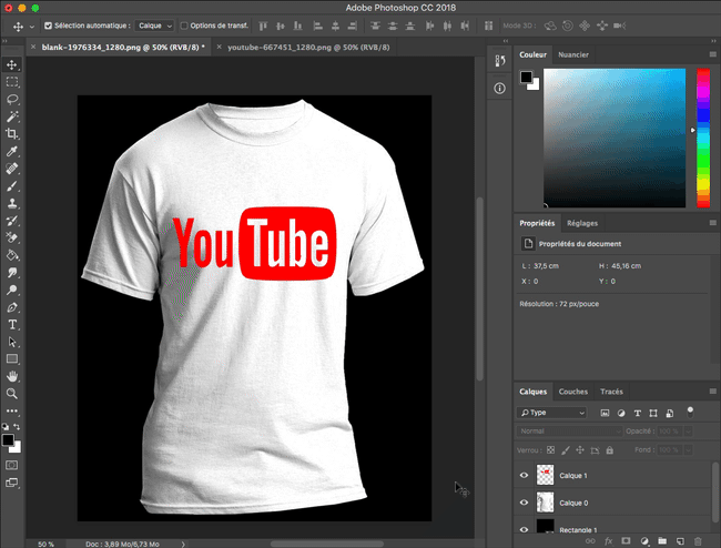 incruster un logo sur un t shirt dans photoshop
