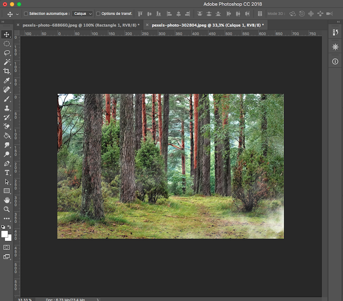 utiliser un overlay dans photoshop