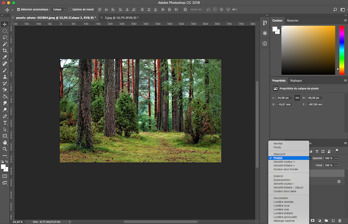 utiliser un overlay dans photoshop