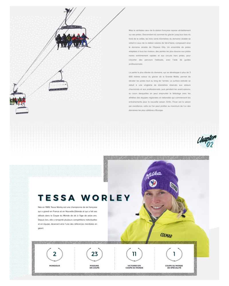 site one-page station de ski Tignes