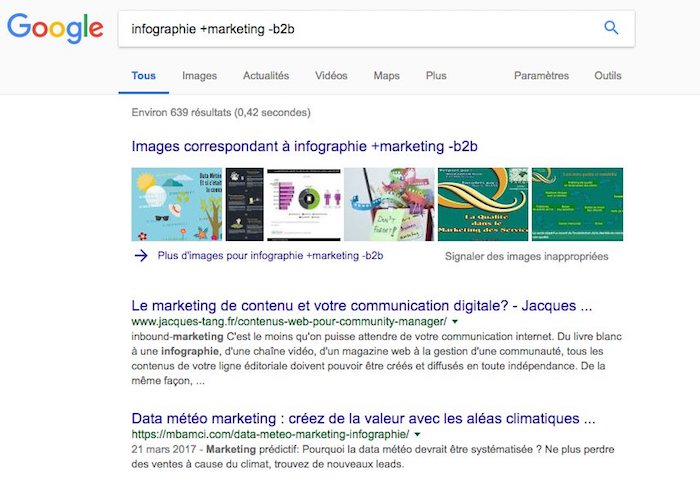 opérateur de recherche google