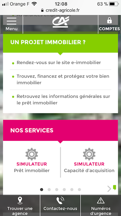 site mobile crédit agricole