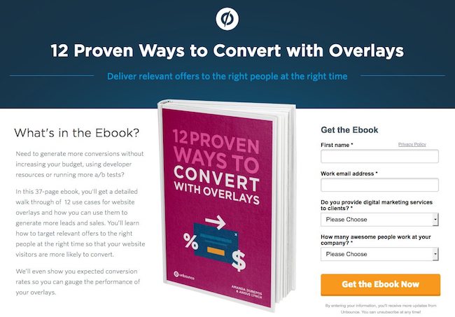 conversion landing page