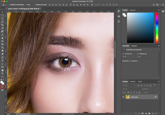 changer la couleur des yeux dans photoshop