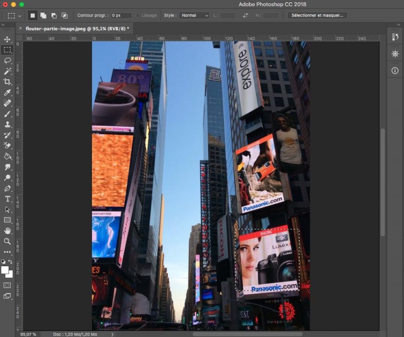 flouter une partie d'une image avec Photoshop