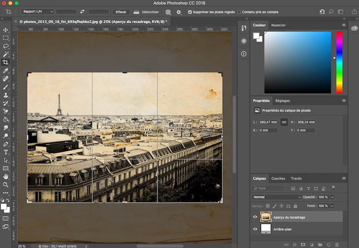 vieillir une photo sur photoshop